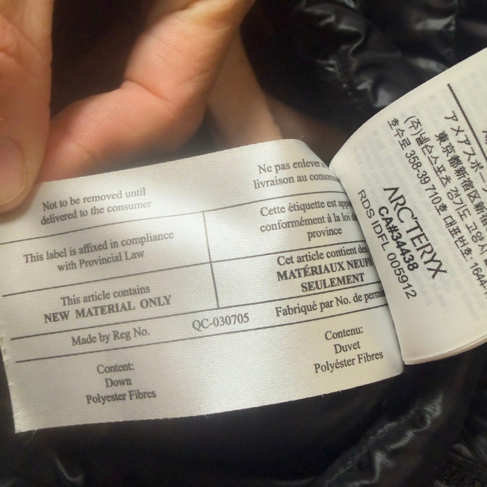 Arc'teryx‎ Nuri Coat Black Hooded Down Parka Goose Down Women's Small - Picture 7 of 9